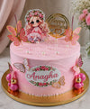 Personalized Anagha Butterfly Fairy Princess Vanilla Cake