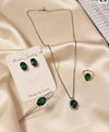 Emerald Green Oval Jewellery Set