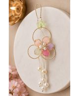 Pastel Floral Pearl Designer Lumba Rakhi