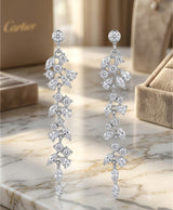 Crystal Floral Cascade Drop Earrings