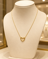 Gold-Tone Delicate Heart Pendant Necklace