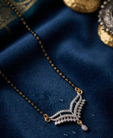 Sparkling Crystal Wing Mangalsutra