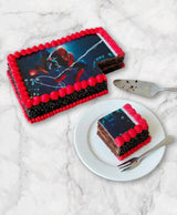Action Spider-Man Rectangular Chocolate Chip Photo Cake