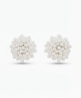 Pearl Cluster Stud Earrings