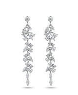 Crystal Floral Cascade Drop Earrings
