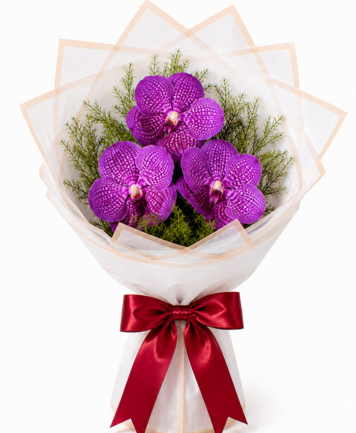 3 Purple Orchid Bouquet