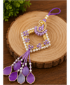 Lavender Pearl Paisley Designer Lumba Rakhi