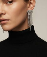 Crystal Heart Cascade Drop Earrings