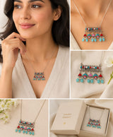 Colourful Tribal Charm Necklace