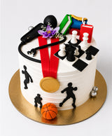 Multi-Hobby Doctor & Athlete Custom Theme Cake
