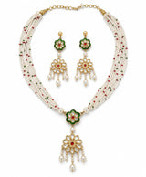 Pearl Floral Multistrand Jewellery Set