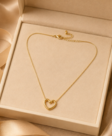 Gold-Tone Delicate Heart Pendant Necklace