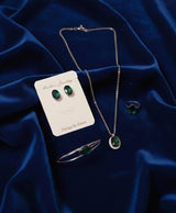 Emerald Green Oval Jewellery Set