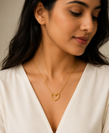 Gold-Tone Twisted Heart Pendant Necklace