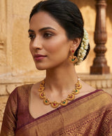 Mayurika Antique Gold Peacock Necklace Set