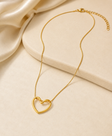 Gold-Tone Twisted Heart Pendant Necklace