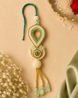 Mint Green Pearl Designer Lumba Rakhi