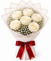 6 White Rose Bouquet