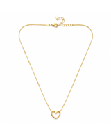 Gold-Tone Delicate Heart Pendant Necklace