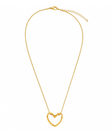 Gold-Tone Twisted Heart Pendant Necklace