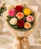 8 Mixed Rose Bouquet