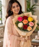 8 Mixed Rose Bouquet