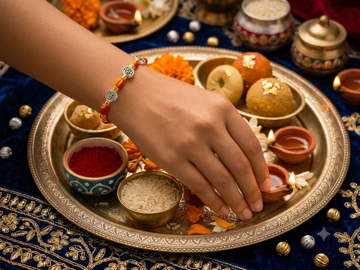 Auspicious Om & Swastik Spiritual Rakhi