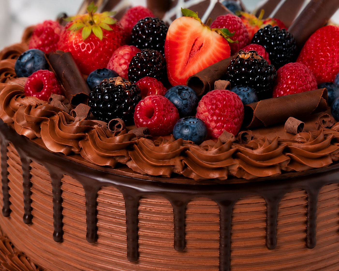 Belgian Chocolate Mixed Berries Eggless Cake 500g