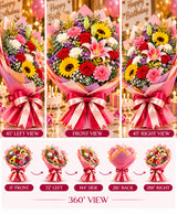 Birthday Color Burst Bouquet – 15 Mixed Flowers