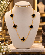 Black Clover Gold-Tone Long Necklace