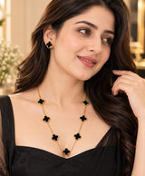 Black Clover Gold-Tone Long Necklace