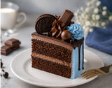 Blue Chocolate Drip Celebration Cake