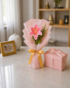 Blush Crochet Lily Charm