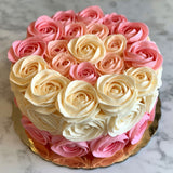 Blush & Ivory Rose Designer Cake