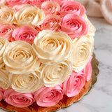 Blush & Ivory Rose Designer Cake