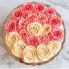 Blush & Ivory Rose Designer Cake