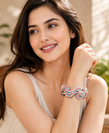 Ivory Multicolor Hand-Painted Swirl Lac Bangles