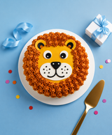 Cute Lion Theme Birthday Cake