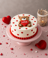 Love Teddy Valentine Cake