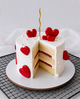 Romantic Red Heart Celebration Cake