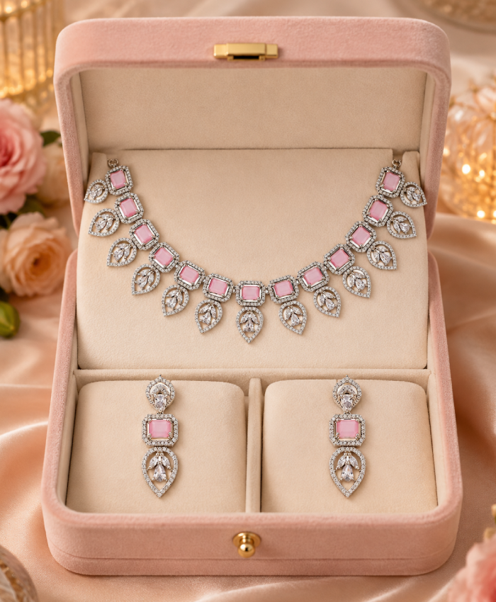 Blush Petal Elegance Jewellery Set