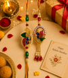 Mayur Milan Peacock Rakhi Set