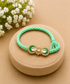 Emerald Green Braided Kundan Designer Rakhi