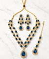 Neelanjali Royal Blue Crystal Necklace Set