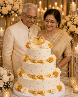 Golden Anniversary Celebration Cake