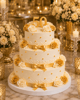Golden Anniversary Celebration Cake