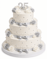 Silver Anniversary Cake