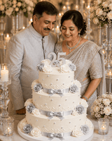 Silver Anniversary Cake