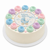 Joyful Baby Shower Poster Cream Cake