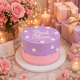 Enchanting Starry Night Eggless Chocolate Cake